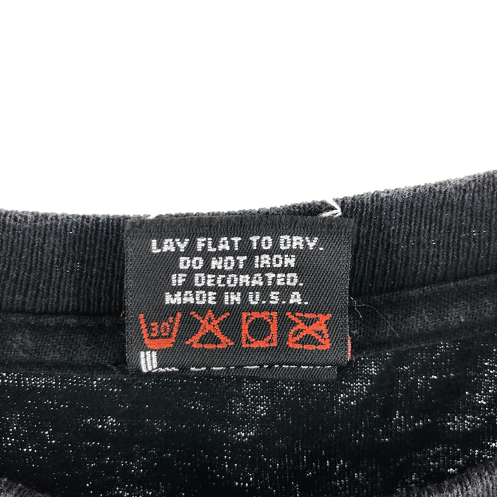 00'S Harley-Davidson Motorcycle Bike T-shirt Made in USA Men's L size cotton black type Vintage Second Hand