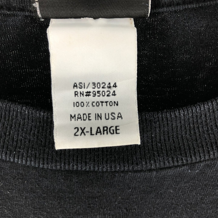 00'S Harley-Davidson Motorcycle Bike T-shirt Made in USA Men's XXL cotton black type Vintage Second Hand