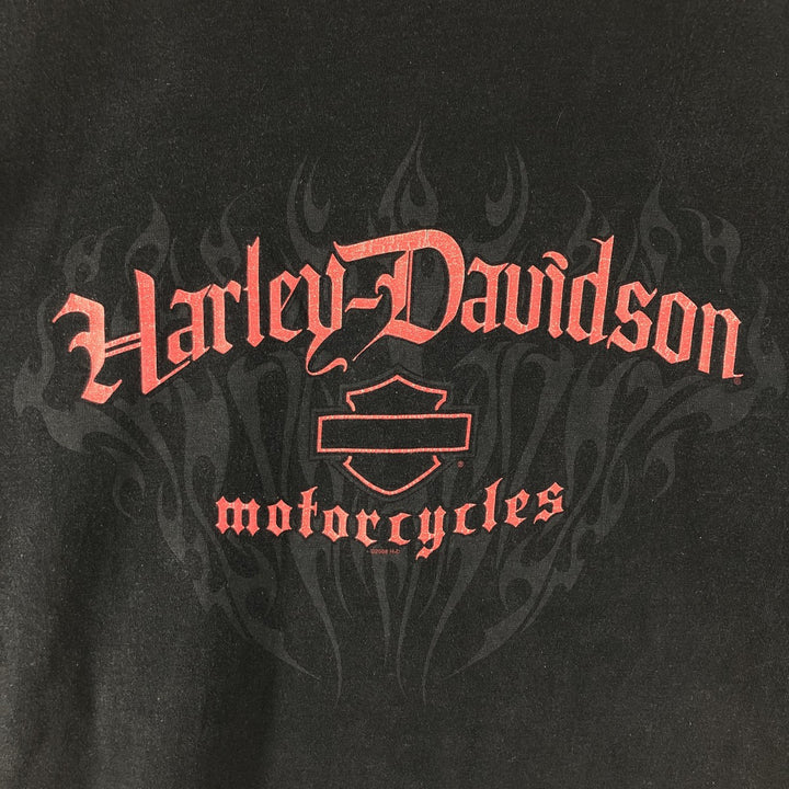 00'S Harley-Davidson Motorcycle Bike T-shirt Made in USA Men's XXL cotton black type Vintage Second Hand