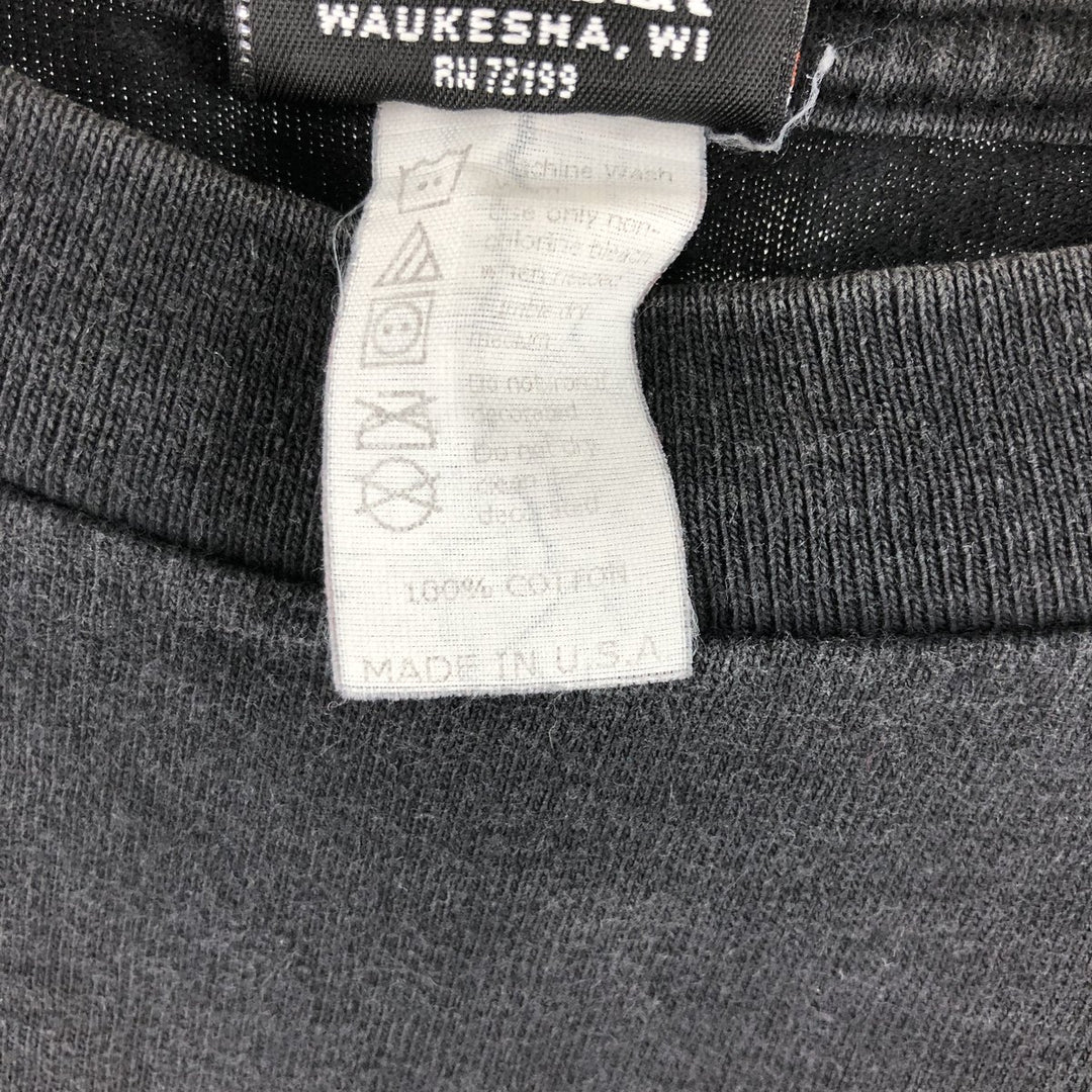 00'S Harley-Davidson Motorcycle Bike T-shirt Made in USA Men's XL cotton black type Vintage Second Hand