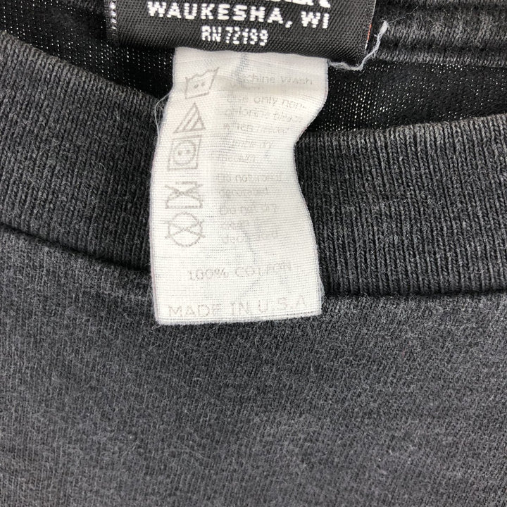 00'S Harley-Davidson Motorcycle Bike T-shirt Made in USA Men's XL cotton black type Vintage Second Hand