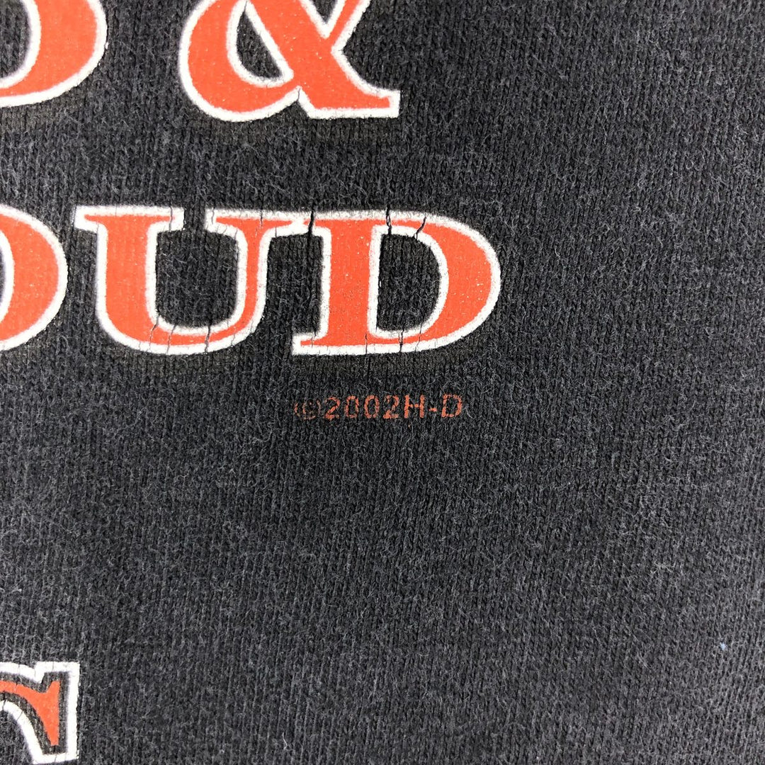 00'S Harley-Davidson Motorcycle Bike T-shirt Made in USA Men's XL cotton black type Vintage Second Hand