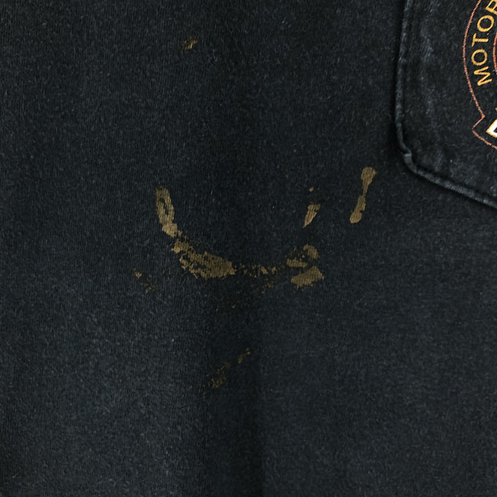 00'S Harley-Davidson Motorcycle Bike T-shirt Made in USA Men's M size cotton black type Vintage Second Hand