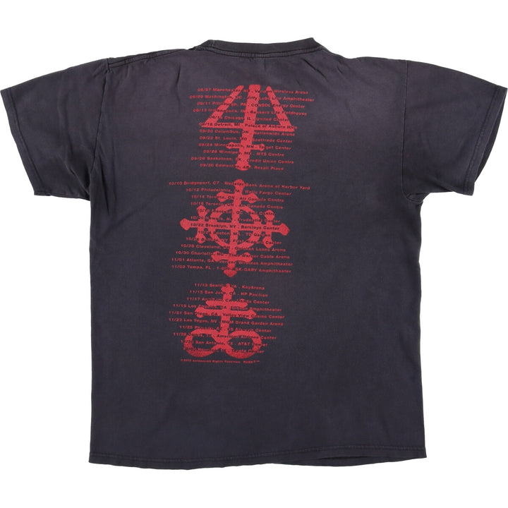 M and O RUSH Rush Band T-shirt Band T Men's M size cotton black type Vintage Second Hand