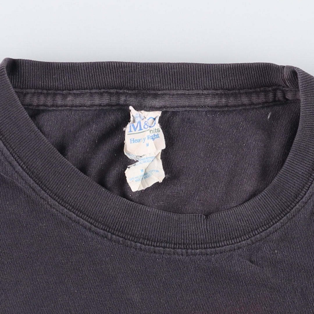 M and O RUSH Rush Band T-shirt Band T Men's M size cotton black type Vintage Second Hand