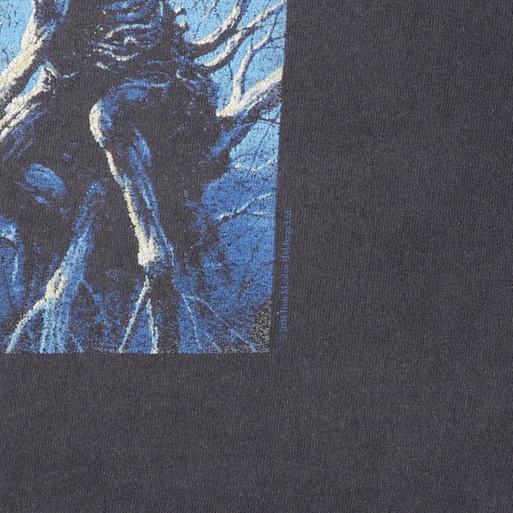 00'S IRON MAIDEN Band T-shirt, Men's XL size unclear black type Vintage Second Hand