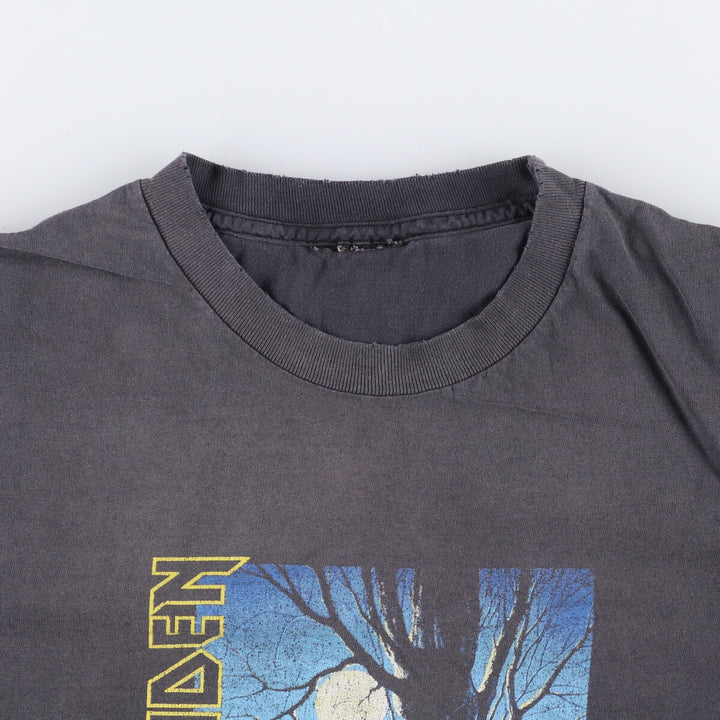 00'S IRON MAIDEN Band T-shirt, Men's XL size unclear black type Vintage Second Hand
