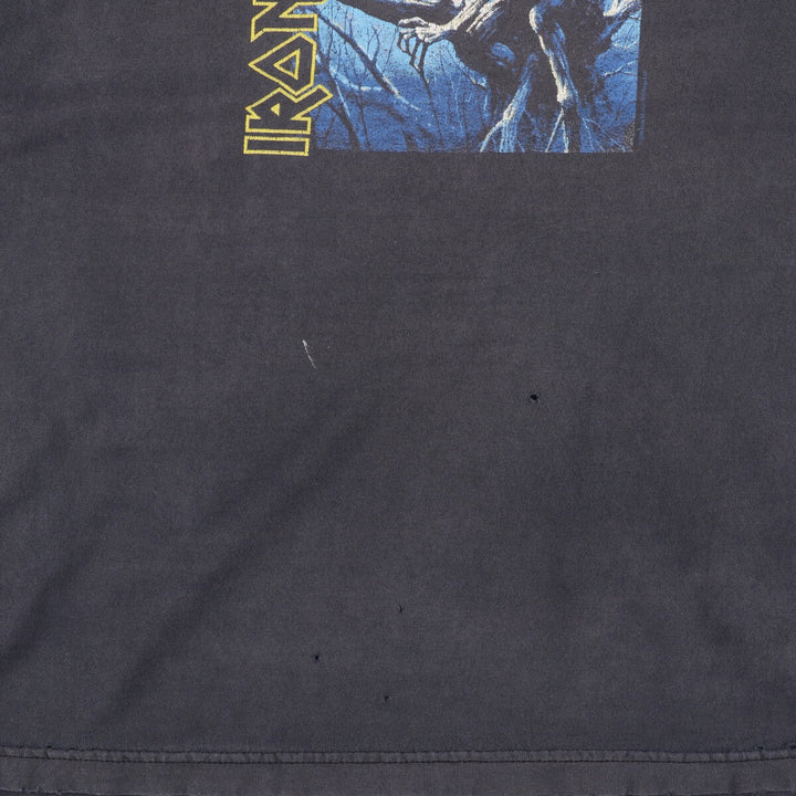 00'S IRON MAIDEN Band T-shirt, Men's XL size unclear black type Vintage Second Hand
