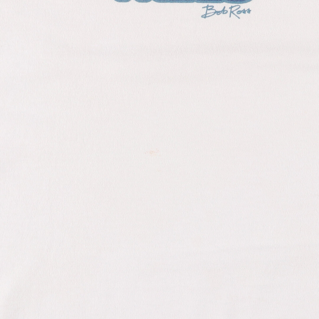 00'S ALSTYLE BOB ROSS Ringer T-shirt Men's XL size cotton white type Vintage Second Hand
