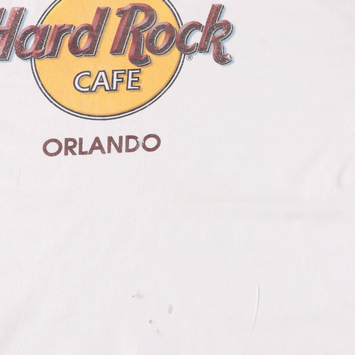 90'S HARD ROCK CAFE Hard Rock Cafe Advertising T-shirt Made in USA Men's M Vintage cotton white type Vintage Second Hand