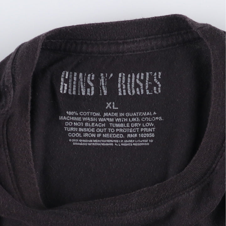 GUNS N' ROSES Guns N' Roses Band T-Shirt Band Tee Men's XL cotton black type Vintage Second Hand