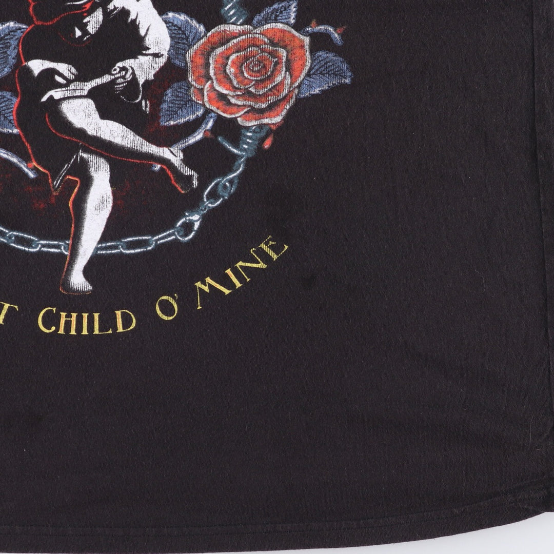 GUNS N' ROSES Guns N' Roses Band T-Shirt Band Tee Men's XL cotton black type Vintage Second Hand