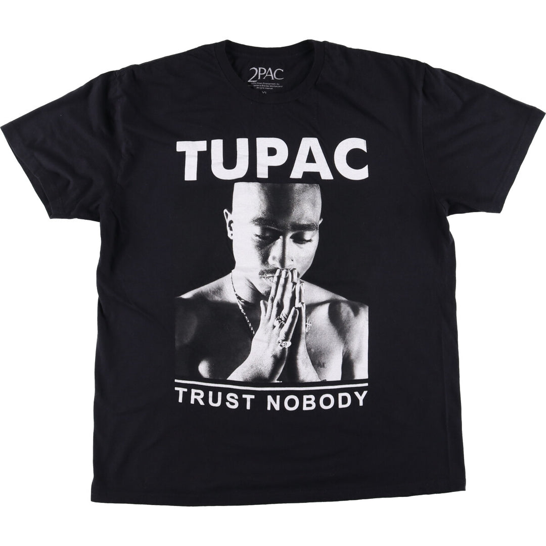2pac Rap T-shirt, Men's XL size cotton black type Vintage Second Hand
