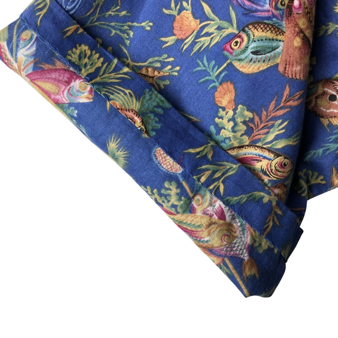 80s-90'S Reyn Spooner Diamond Head Tag Egyptian Cotton All-over Hawaiian Aloha Shirt Men's L size cotton blue type Vintage Second Hand