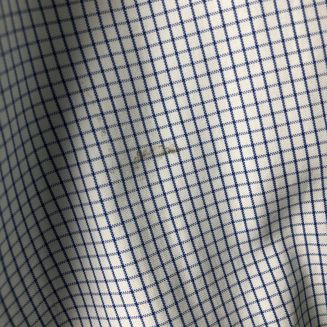 Brooks Brothers Est.1818 REGENT Gingham Check Long Sleeve Button-Down Check Shirt Men's Size L cotton blue type Vintage Second Hand