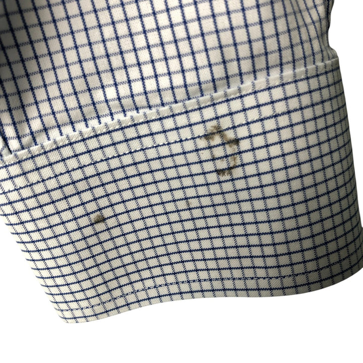 Brooks Brothers Est.1818 REGENT Gingham Check Long Sleeve Button-Down Check Shirt Men's Size L cotton blue type Vintage Second Hand