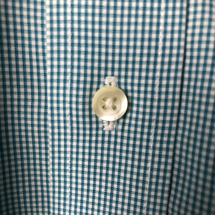 Brooks Brothers Est.1818 Gingham Check Long Sleeve Button-Down Check Shirt Men's Size L cotton Blue type light blue Vintage Second Hand