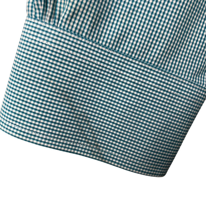 Brooks Brothers Est.1818 Gingham Check Long Sleeve Button-Down Check Shirt Men's Size L cotton Blue type light blue Vintage Second Hand