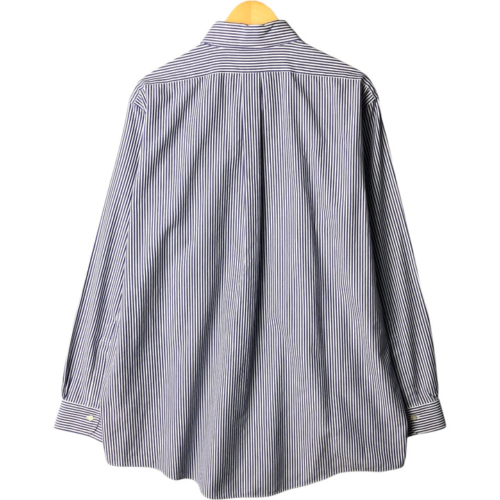 Brooks Brothers Est.1818 Long Sleeve Button-Down Striped Shirt, Men's XL cotton blue type Vintage Second Hand