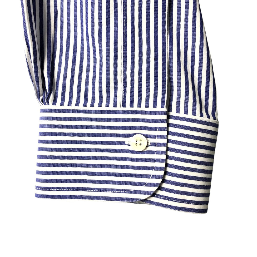 Brooks Brothers Est.1818 Long Sleeve Button-Down Striped Shirt, Men's XL cotton blue type Vintage Second Hand