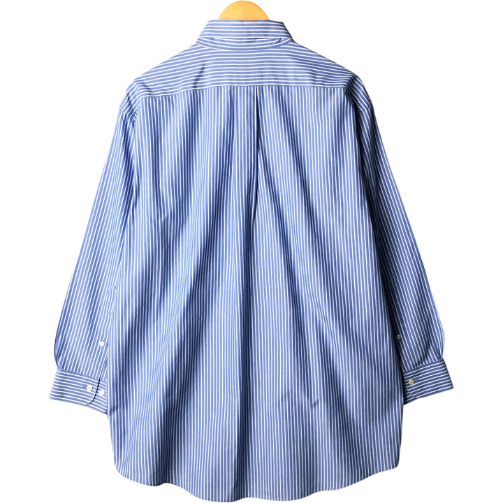 Brooks Brothers 346 Long Sleeve Button-Down Striped Shirt, Men's XL cotton Blue type light blue Vintage Second Hand
