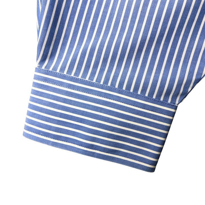 Brooks Brothers 346 Long Sleeve Button-Down Striped Shirt, Men's XL cotton Blue type light blue Vintage Second Hand