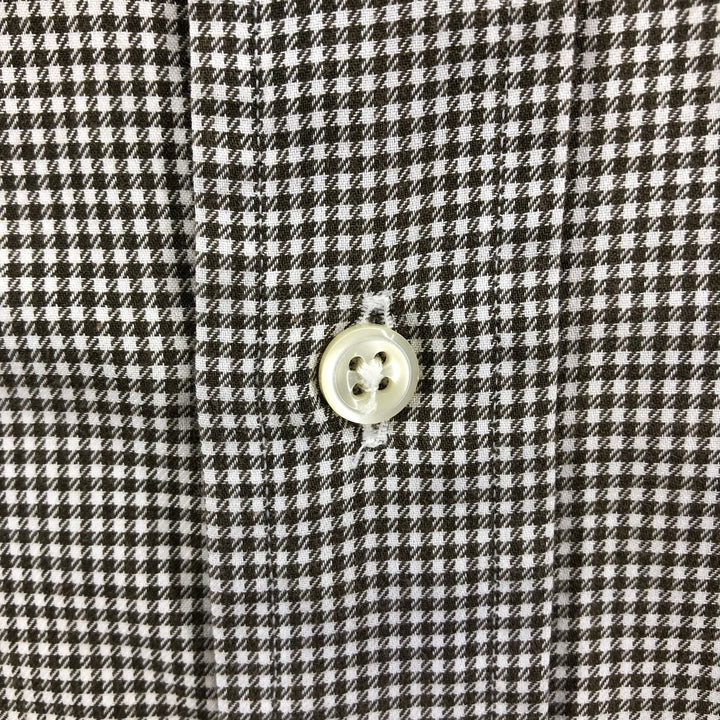 Ralph Lauren POLO by Ralph Lauren ANDREW long sleeve cotton check shirt, men's size L cotton brown type Vintage Second Hand
