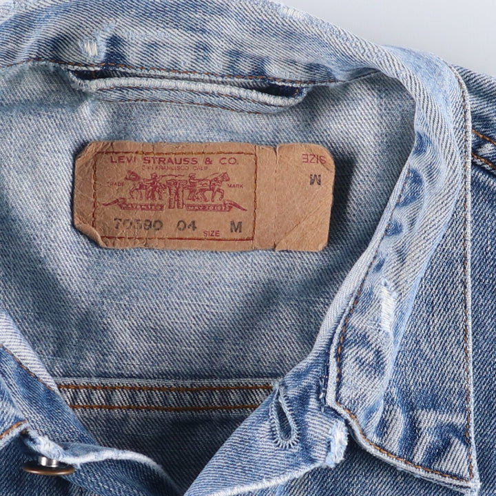 Levi's 70590 Euro Model Denim Jacket, Women's Size Medium cotton blue type Vintage Second Hand