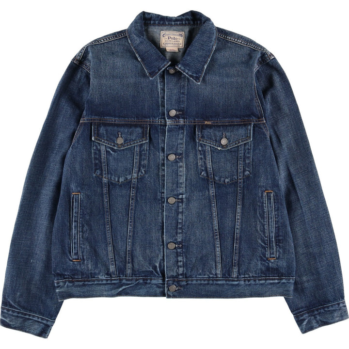 Ralph Lauren POLO RALPH LAUREN denim jacket G-jacket Men's XL equivalent cotton blue type Vintage Second Hand