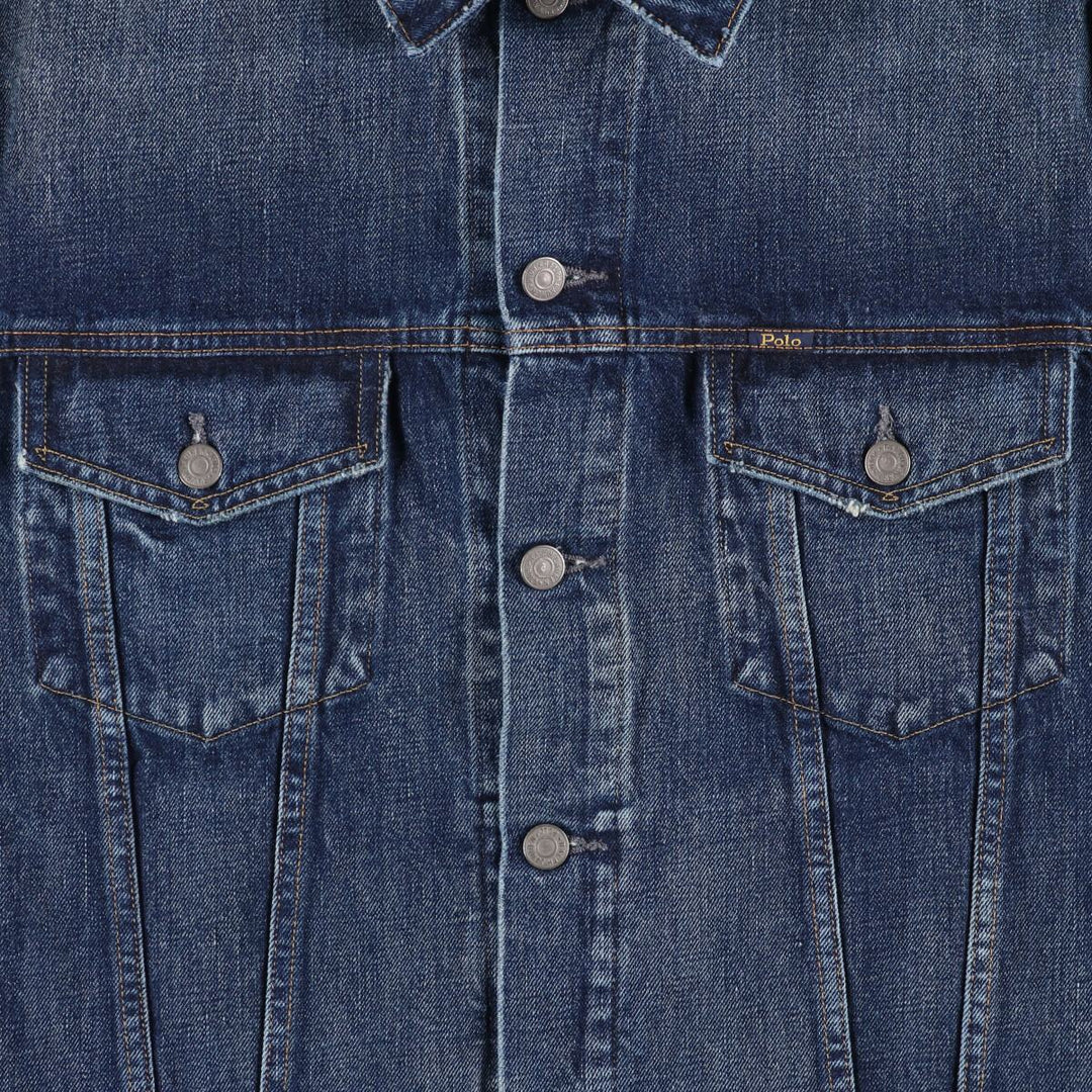 Ralph Lauren POLO RALPH LAUREN denim jacket G-jacket Men's XL equivalent cotton blue type Vintage Second Hand