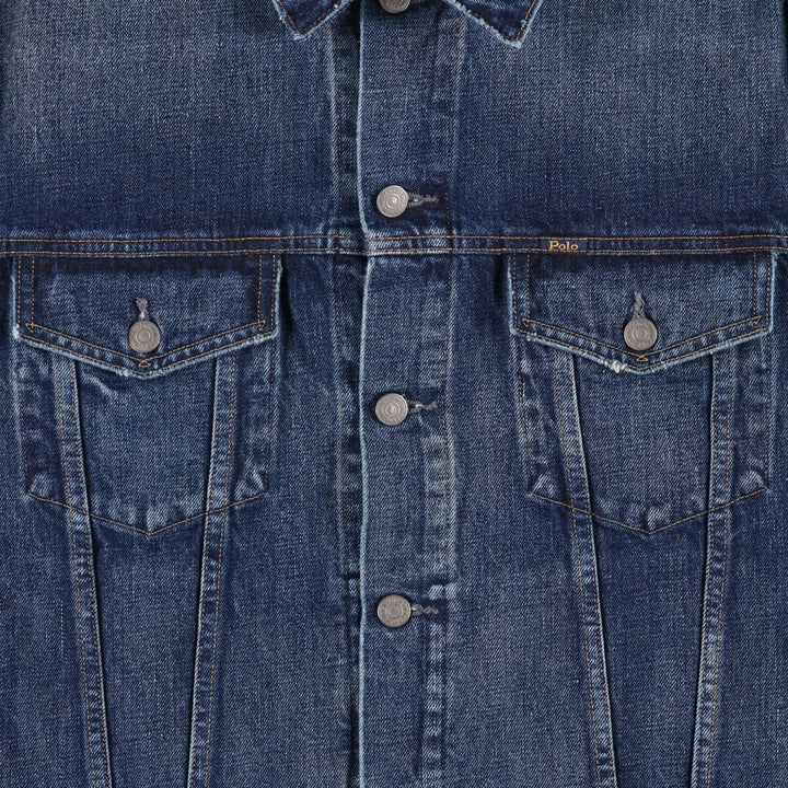 Ralph Lauren POLO RALPH LAUREN denim jacket G-jacket Men's XL equivalent cotton blue type Vintage Second Hand