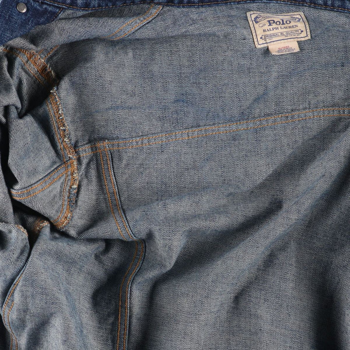 Ralph Lauren POLO RALPH LAUREN denim jacket G-jacket Men's XL equivalent cotton blue type Vintage Second Hand