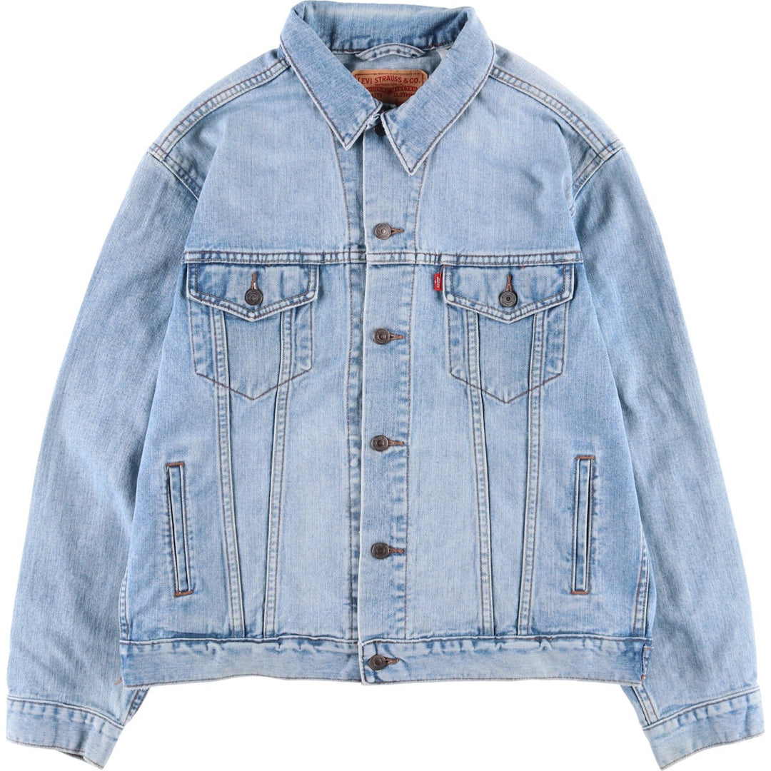 00'S Levi's denim jacket, denim jacket, men's size L cotton Blue type light blue Vintage Second Hand