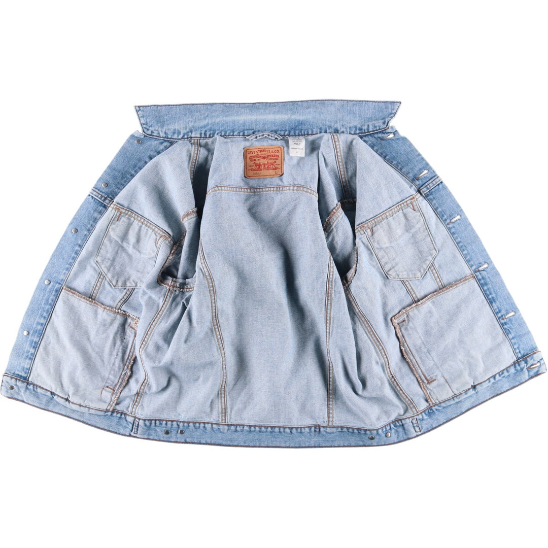 00'S Levi's denim jacket, denim jacket, men's size L cotton Blue type light blue Vintage Second Hand