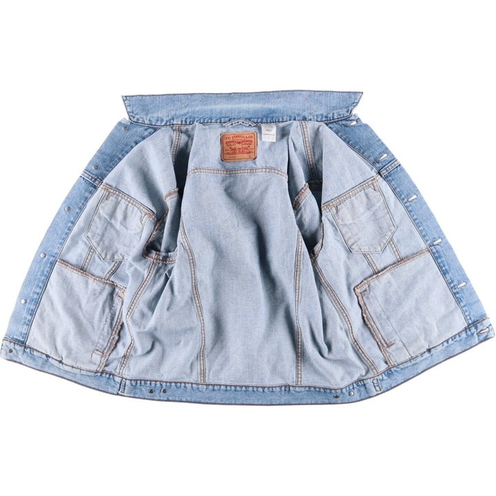 00'S Levi's denim jacket, denim jacket, men's size L cotton Blue type light blue Vintage Second Hand