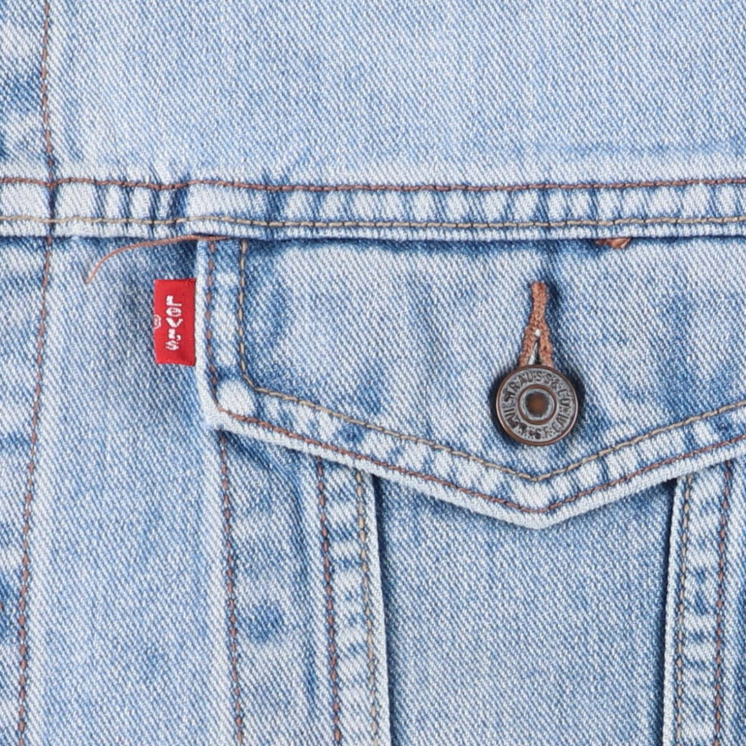 00'S Levi's denim jacket, denim jacket, men's size L cotton Blue type light blue Vintage Second Hand