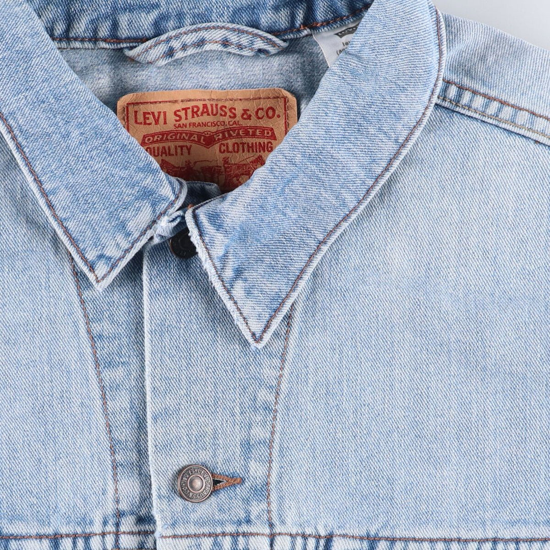 00'S Levi's denim jacket, denim jacket, men's size L cotton Blue type light blue Vintage Second Hand