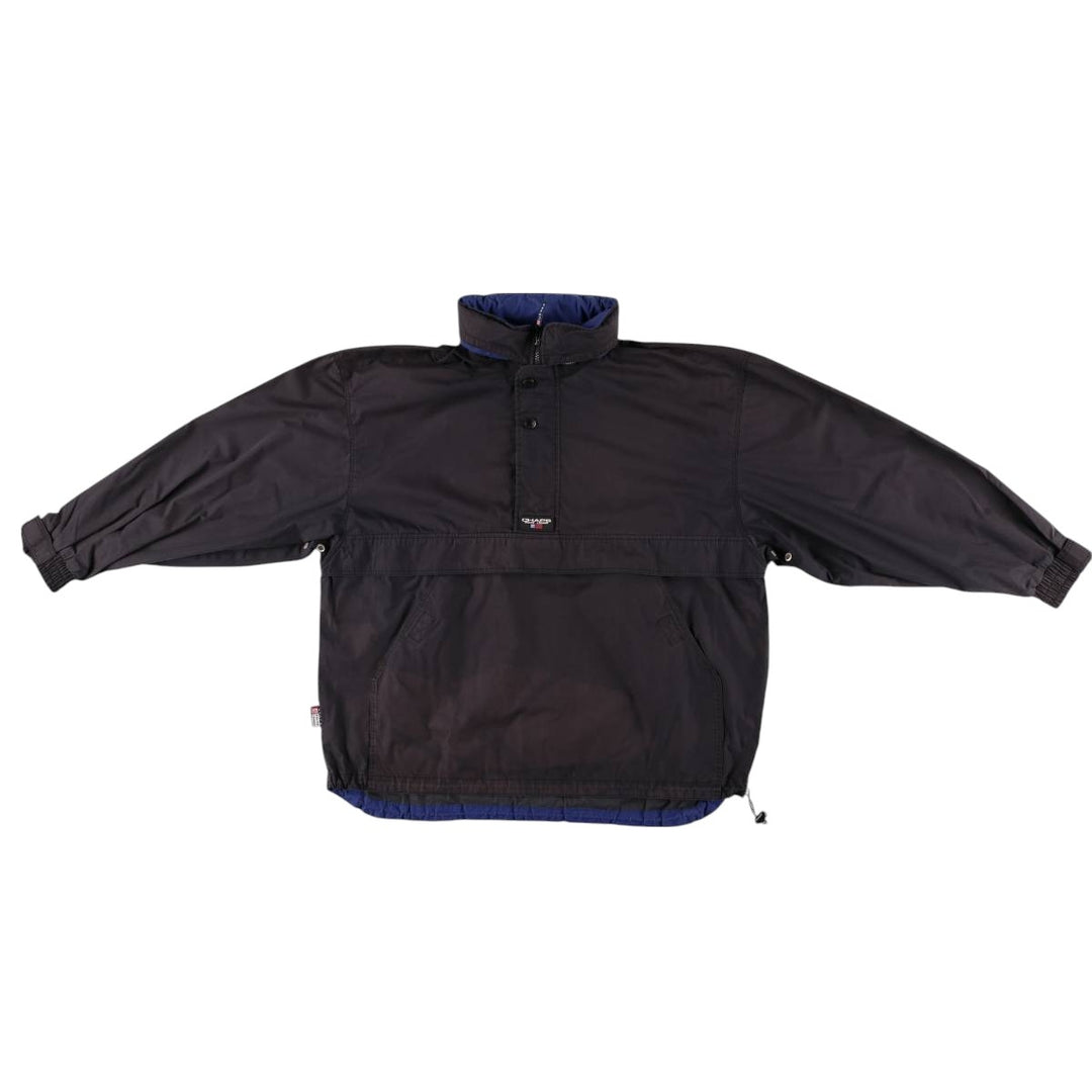 90'S Ralph Lauren CHAPS Anorak Jacket Men's L size Vintage cotton black type Vintage Second Hand