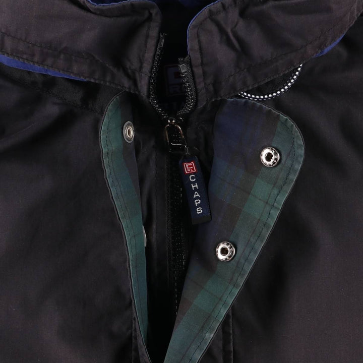 90'S Ralph Lauren CHAPS Anorak Jacket Men's L size Vintage cotton black type Vintage Second Hand
