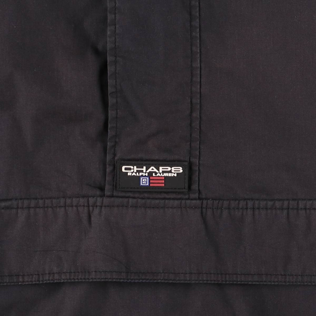 90'S Ralph Lauren CHAPS Anorak Jacket Men's L size Vintage cotton black type Vintage Second Hand