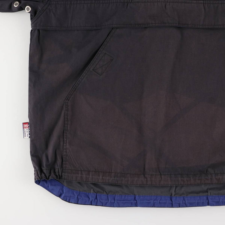 90'S Ralph Lauren CHAPS Anorak Jacket Men's L size Vintage cotton black type Vintage Second Hand