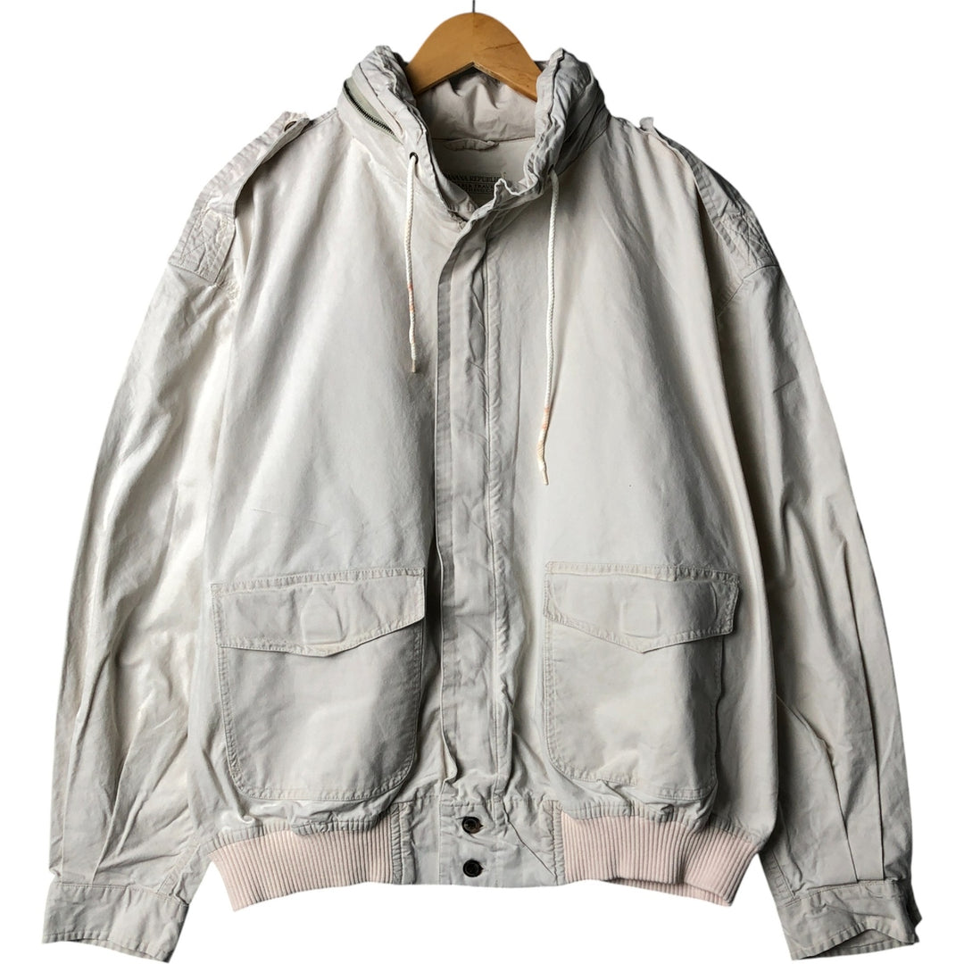 80'S Banana Republic Cotton Blouson Men's Size L Vintage cotton Beige type Vintage Second Hand