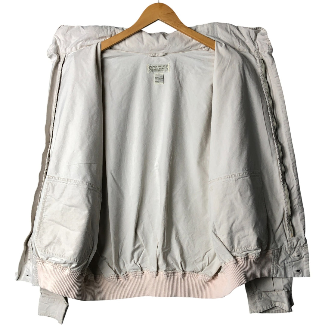 80'S Banana Republic Cotton Blouson Men's Size L Vintage cotton Beige type Vintage Second Hand