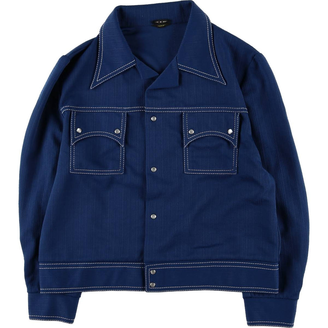 LOUNARC CALIFORNIA Open Collar Western Shirt Jacket Men's Size L Vintage unclear blue type Vintage Second Hand