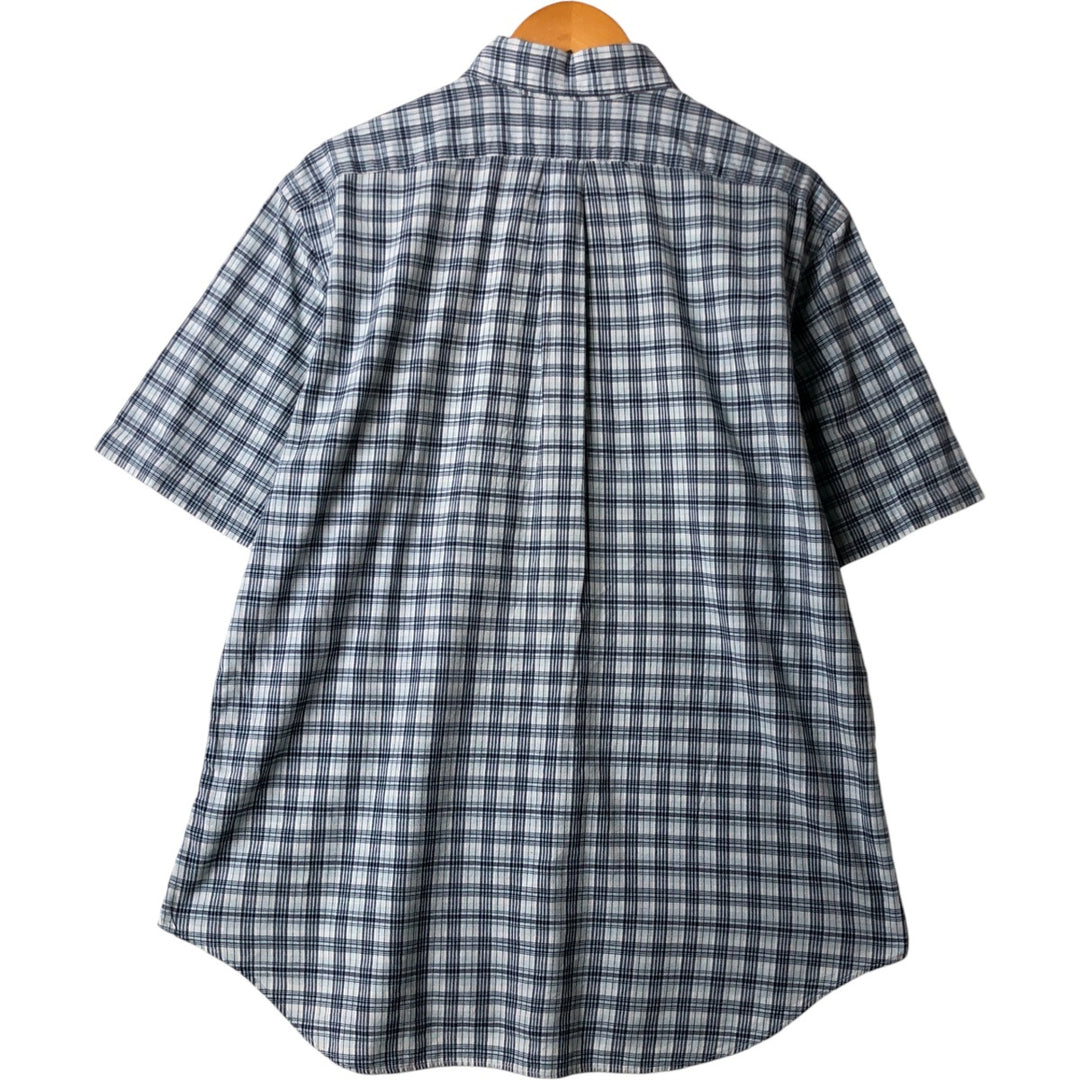 Ralph Lauren Classic Fit short sleeve button down shirt, men's size L cotton Blue type light blue Vintage Second Hand
