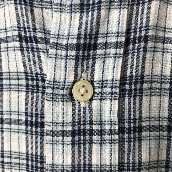Ralph Lauren Classic Fit short sleeve button down shirt, men's size L cotton Blue type light blue Vintage Second Hand