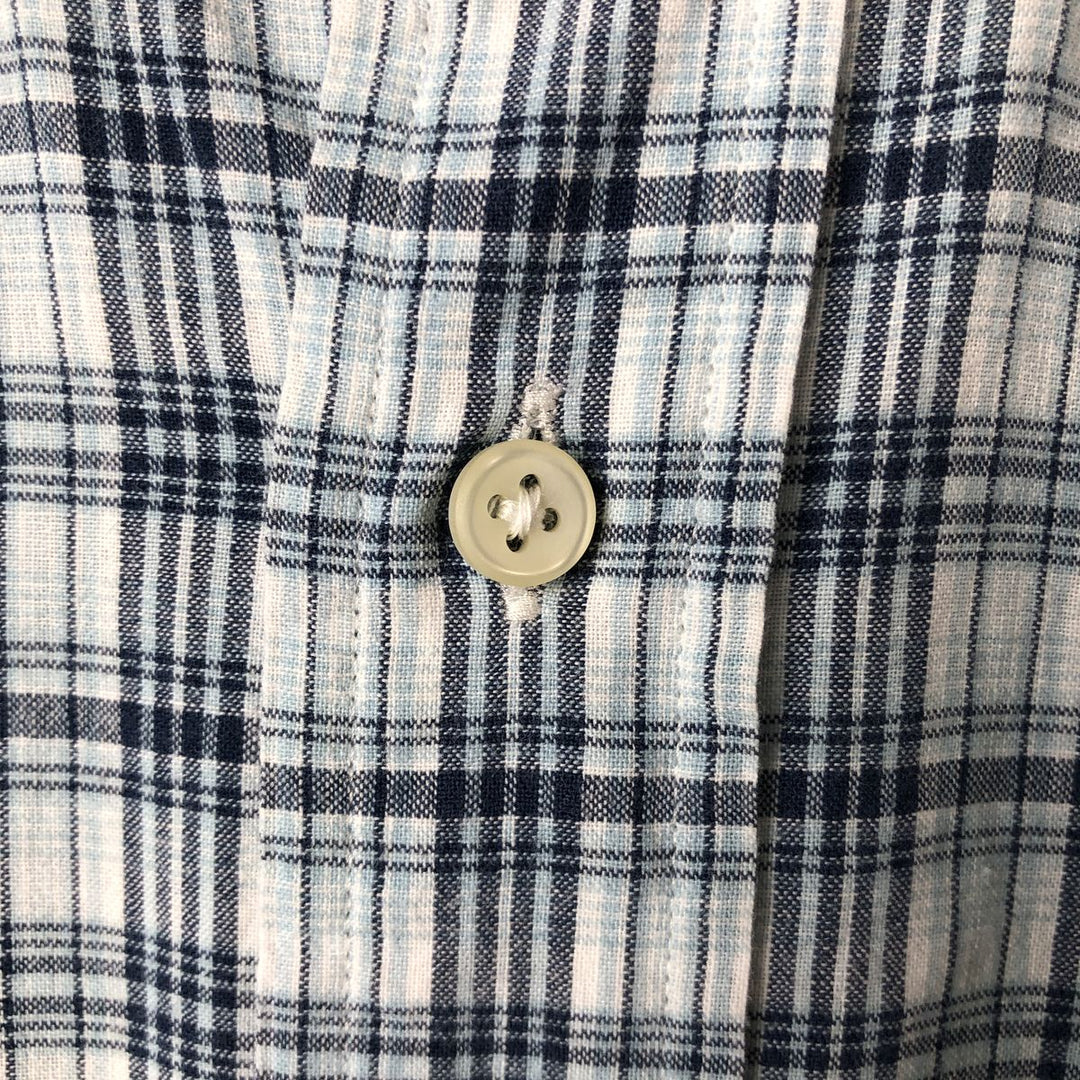 Ralph Lauren Classic Fit short sleeve button down shirt, men's size L cotton Blue type light blue Vintage Second Hand