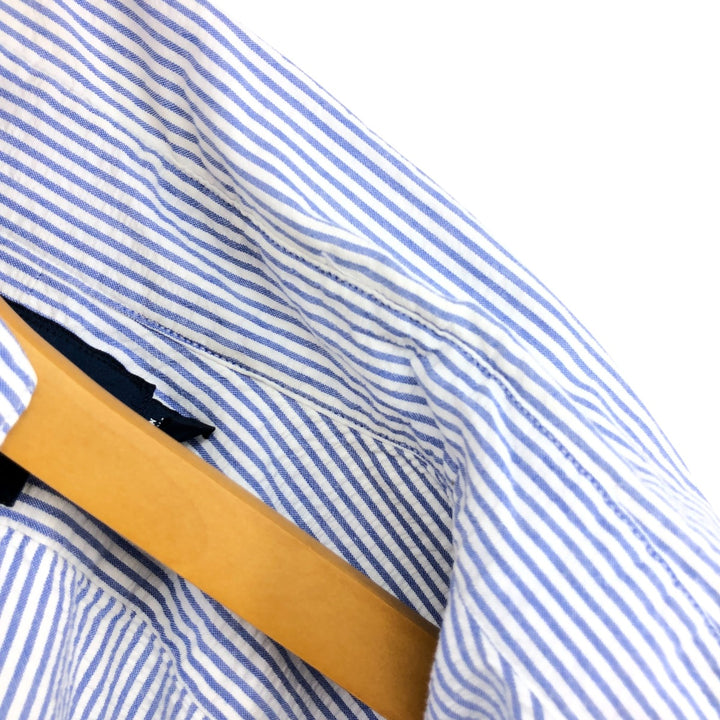 Ralph Lauren Classic Fit Seersucker Short Sleeve Button Down Striped Shirt Men's XL cotton white type Vintage Second Hand