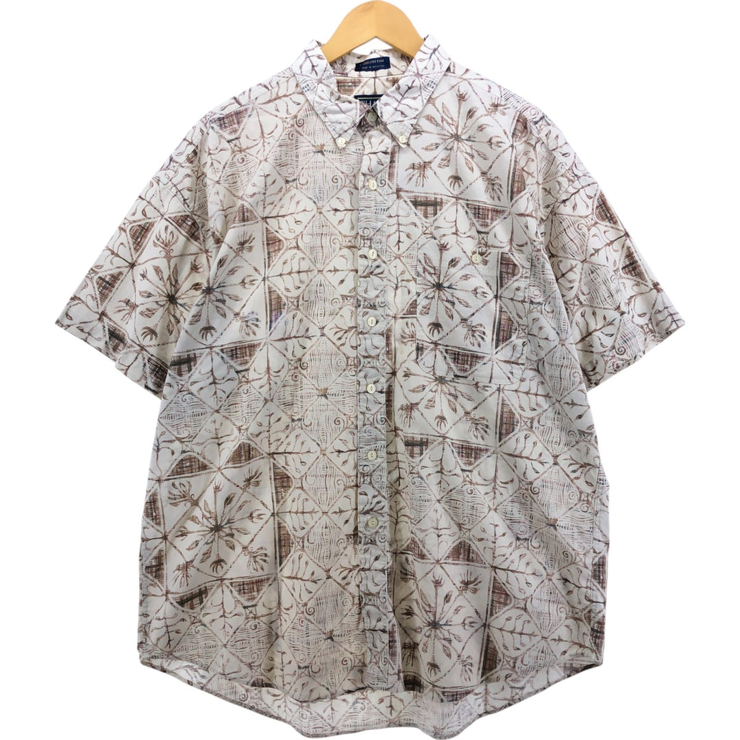 Vintage 1980'S Ralph Lauren Chaps short-sleeved button-down shirt, men's size XL. cotton ivory Vintage Second Hand