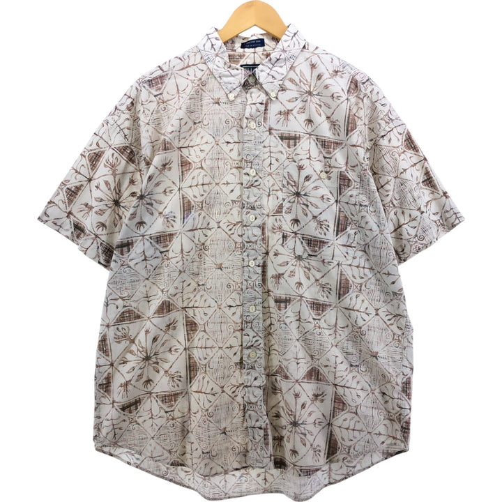 Vintage 1980'S Ralph Lauren Chaps short-sleeved button-down shirt, men's size XL. cotton ivory Vintage Second Hand